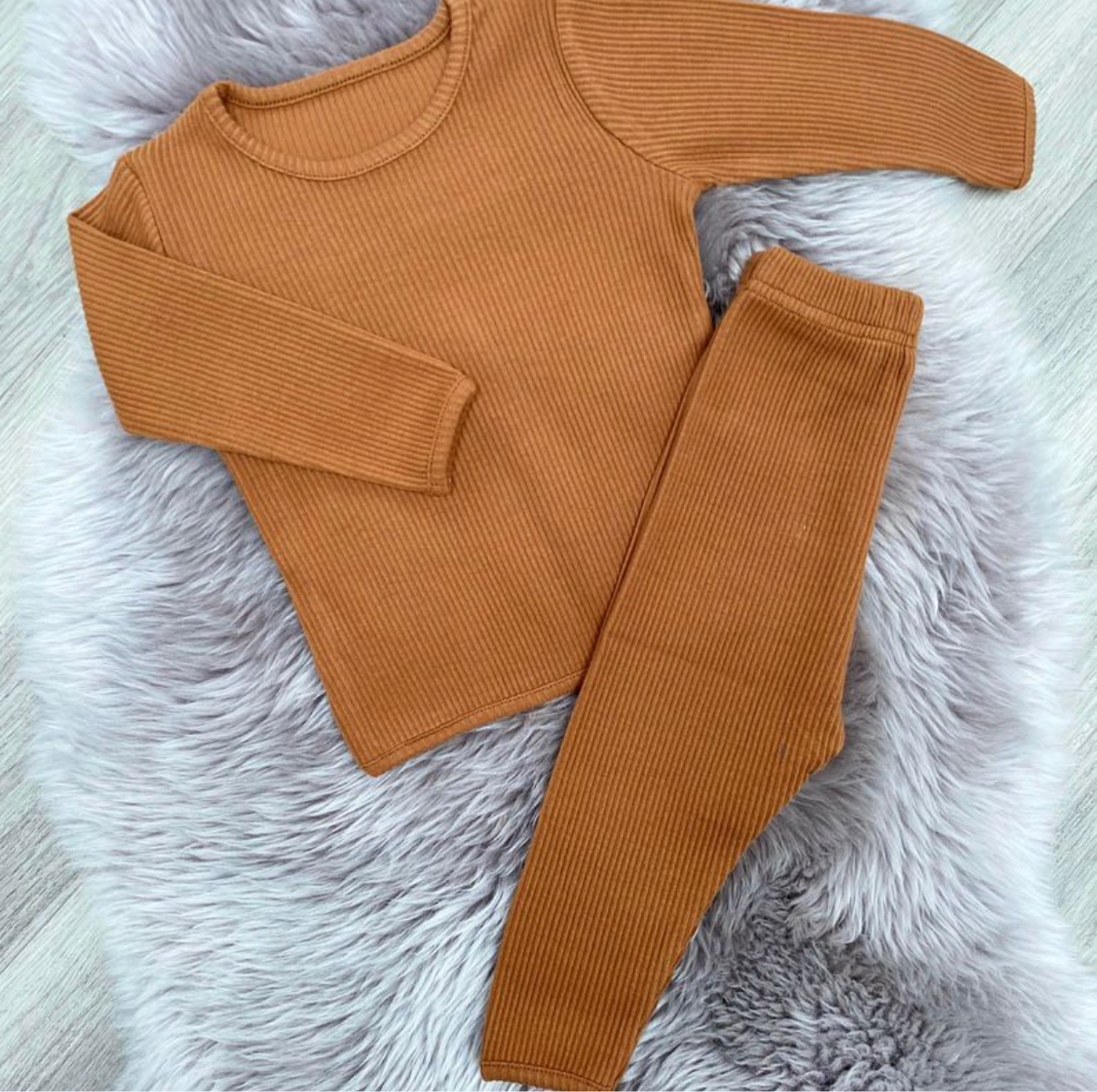 Caramel Ribbed Tracksuit