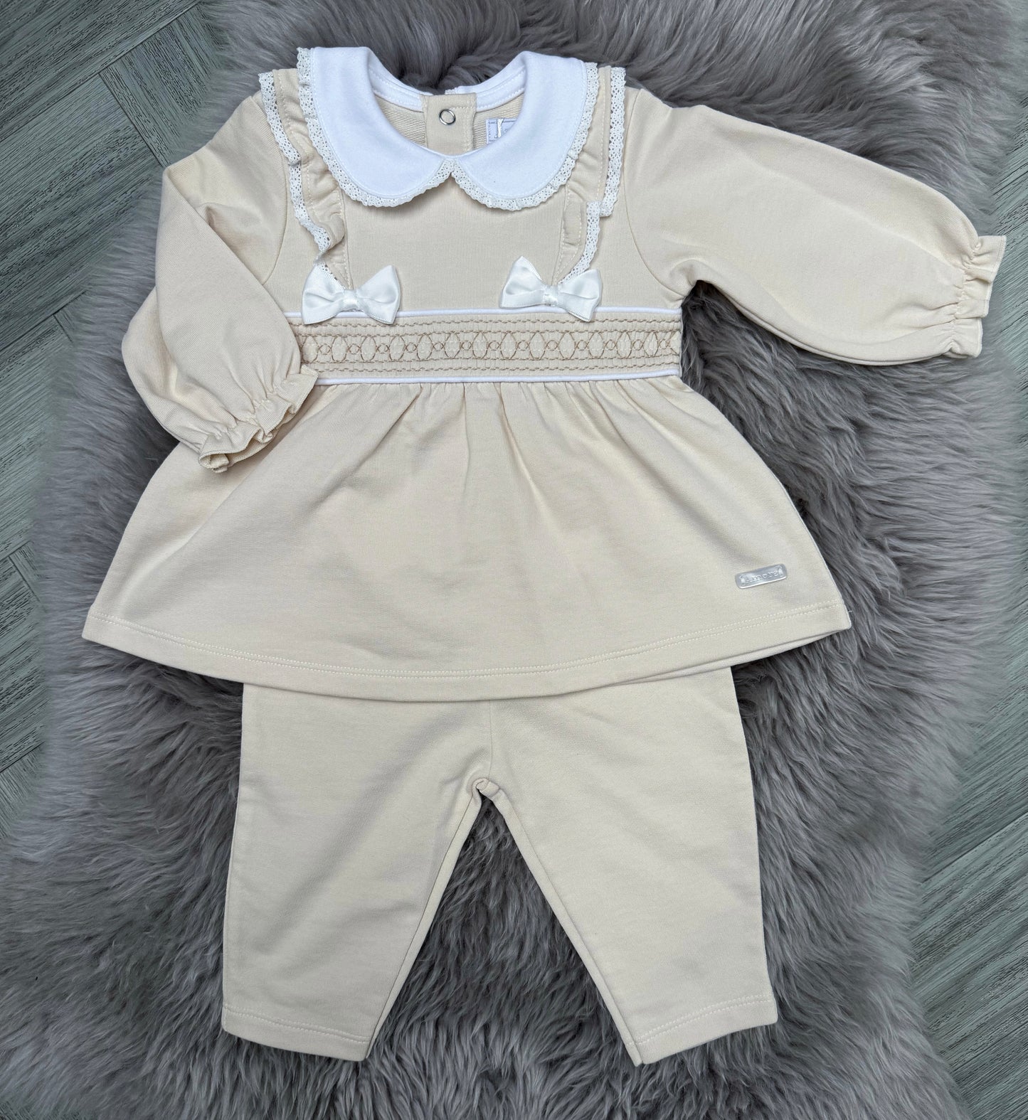 Beige Bow Tracksuit