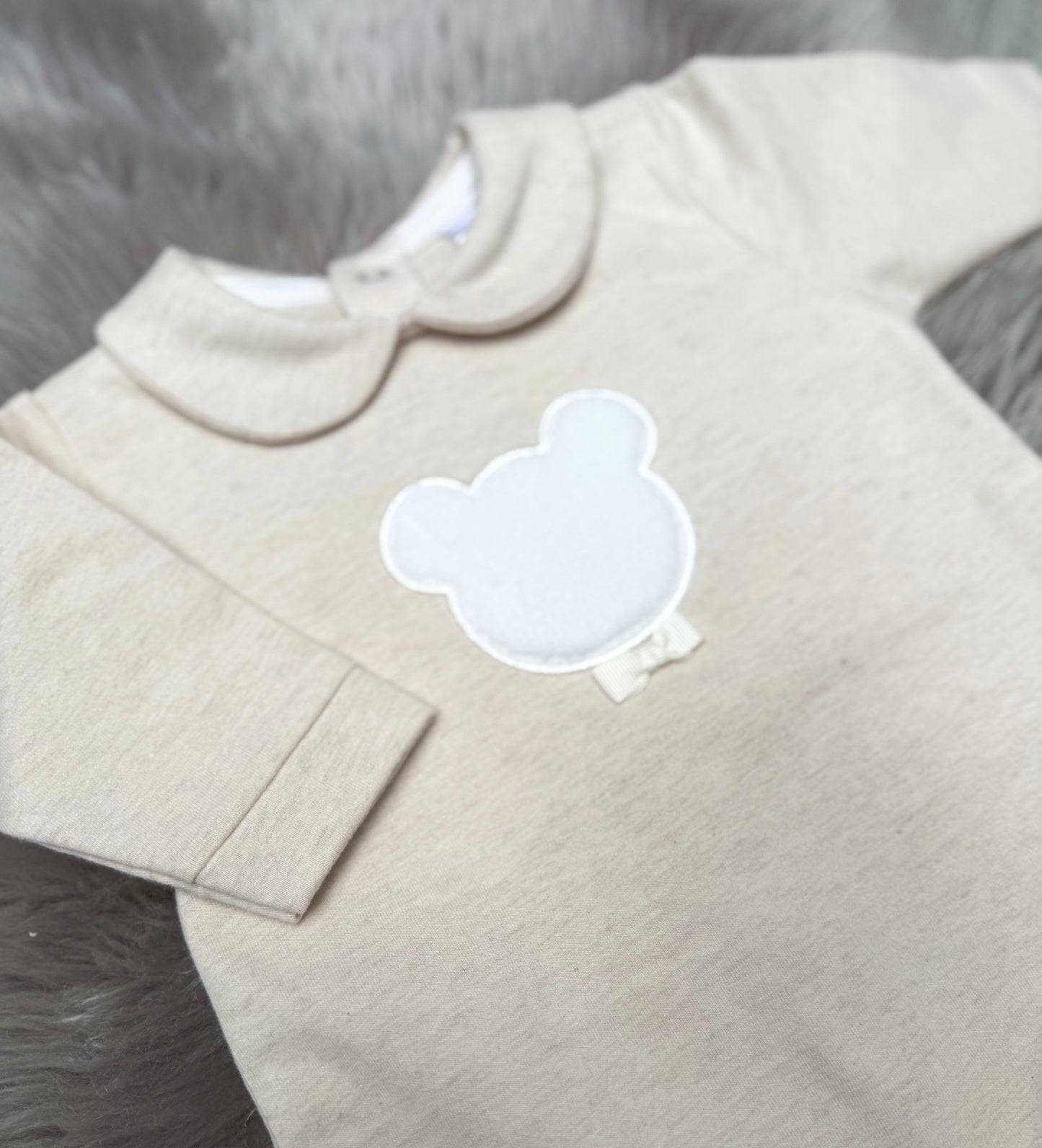 Beige Teddy Babygrow