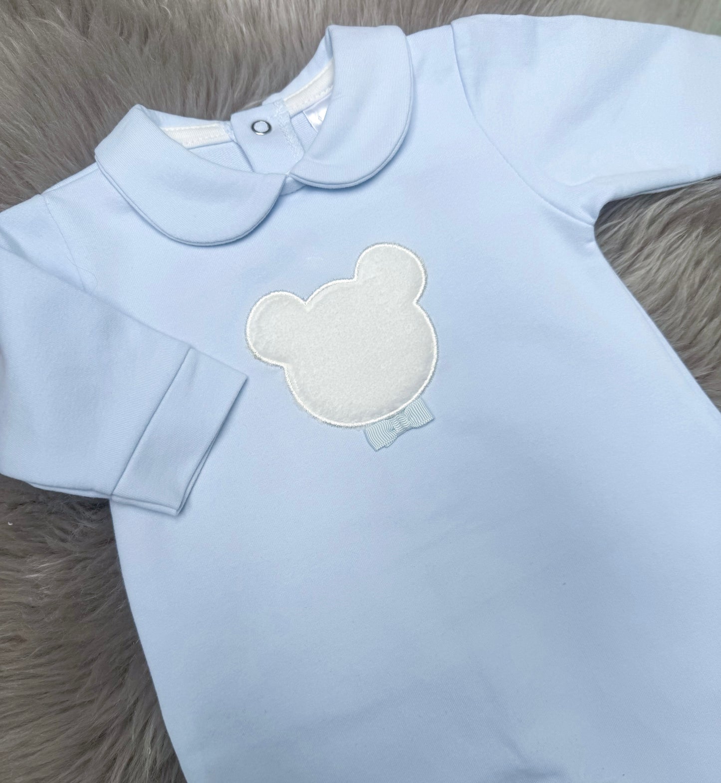 Blue Teddy Babygrow