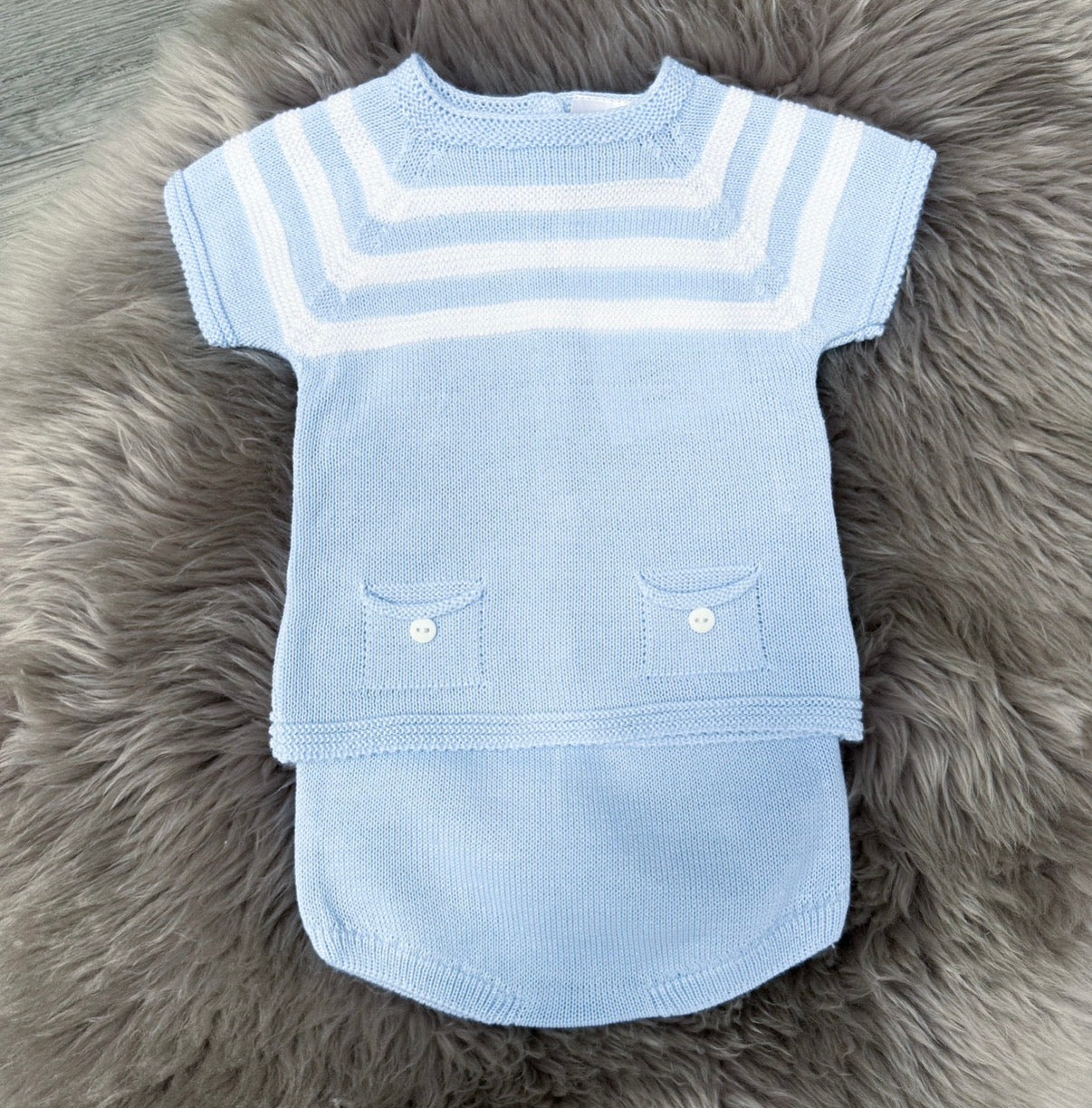 12-18m Blue & White set