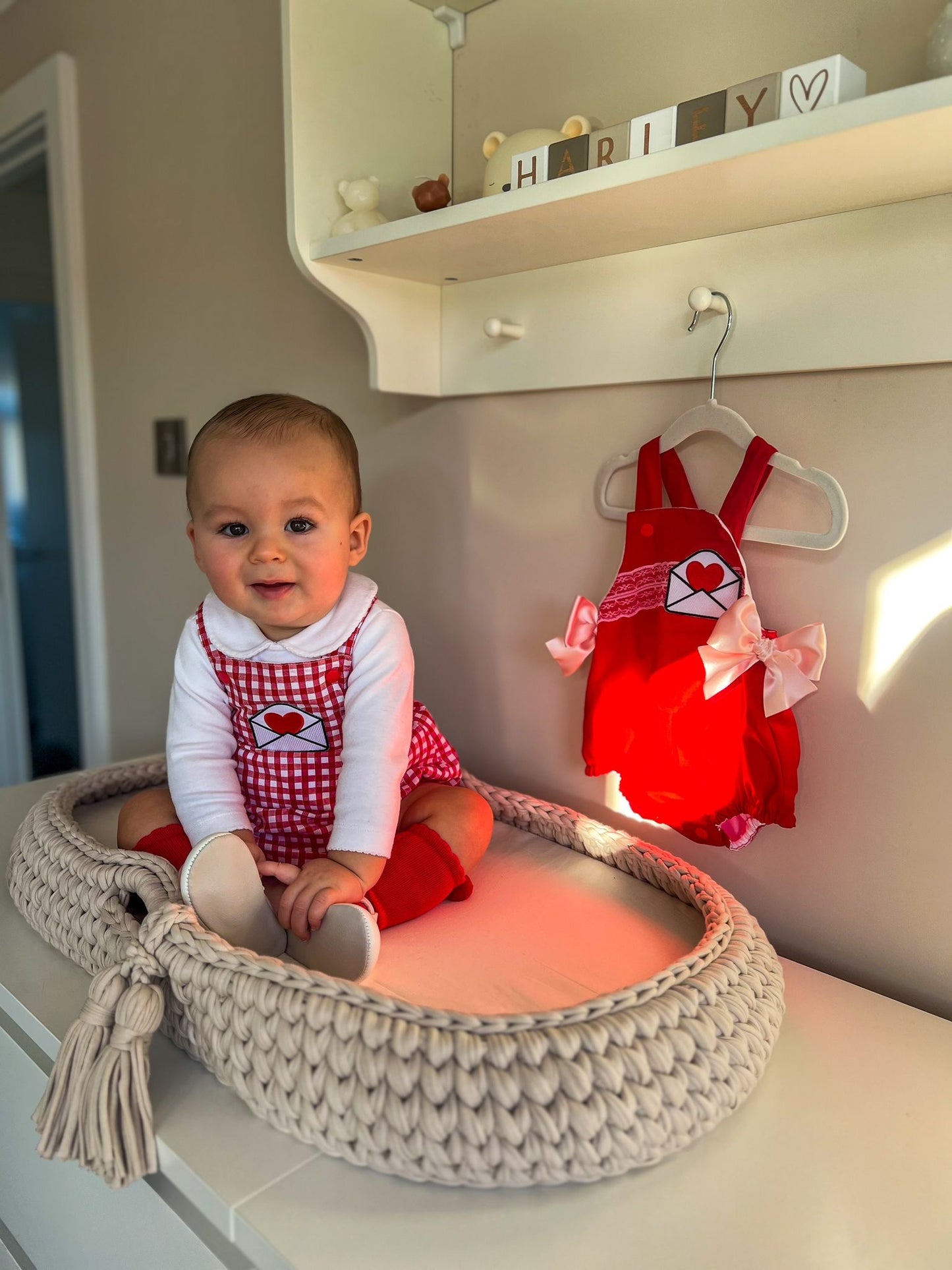 BIE EXCLUSIVE Boy Valentine Rompers