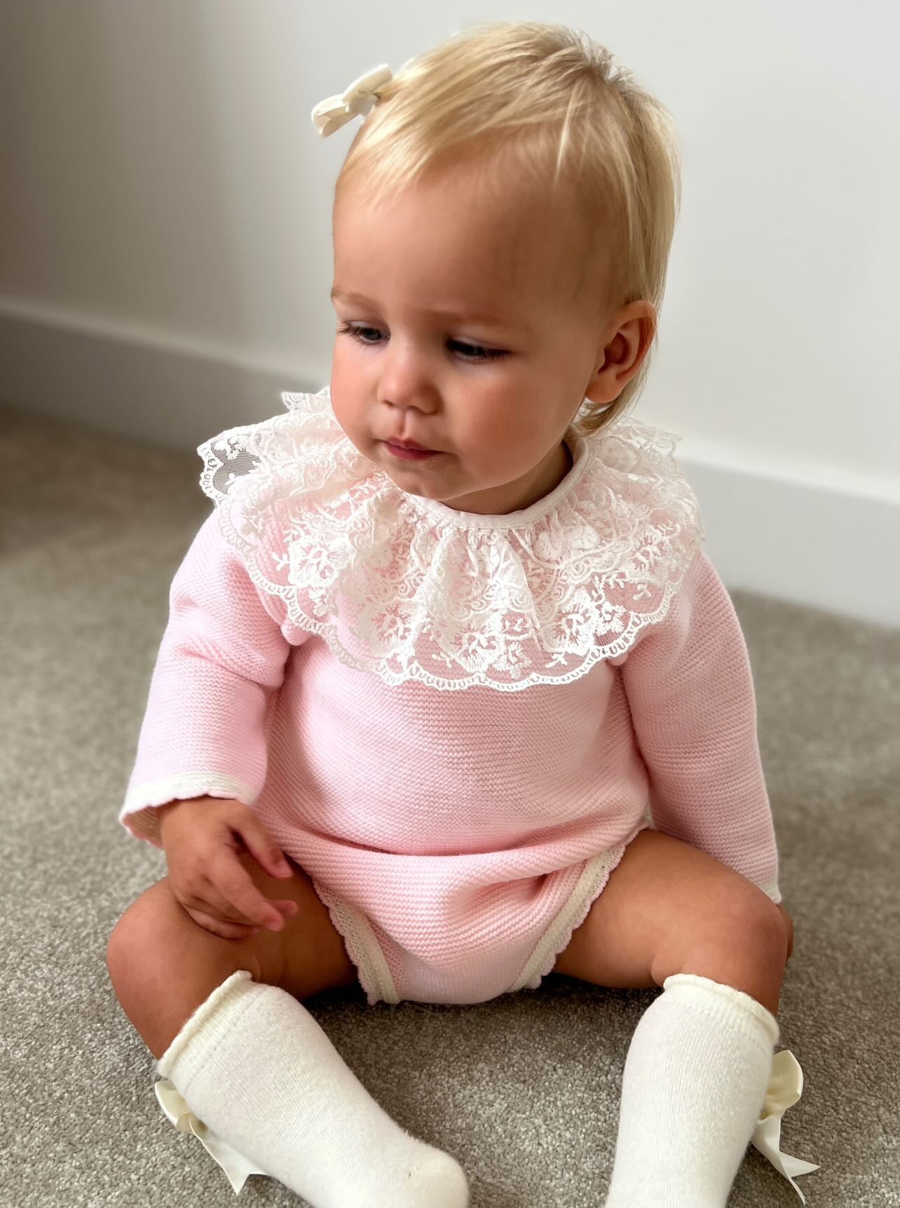 Pink Lace Romper
