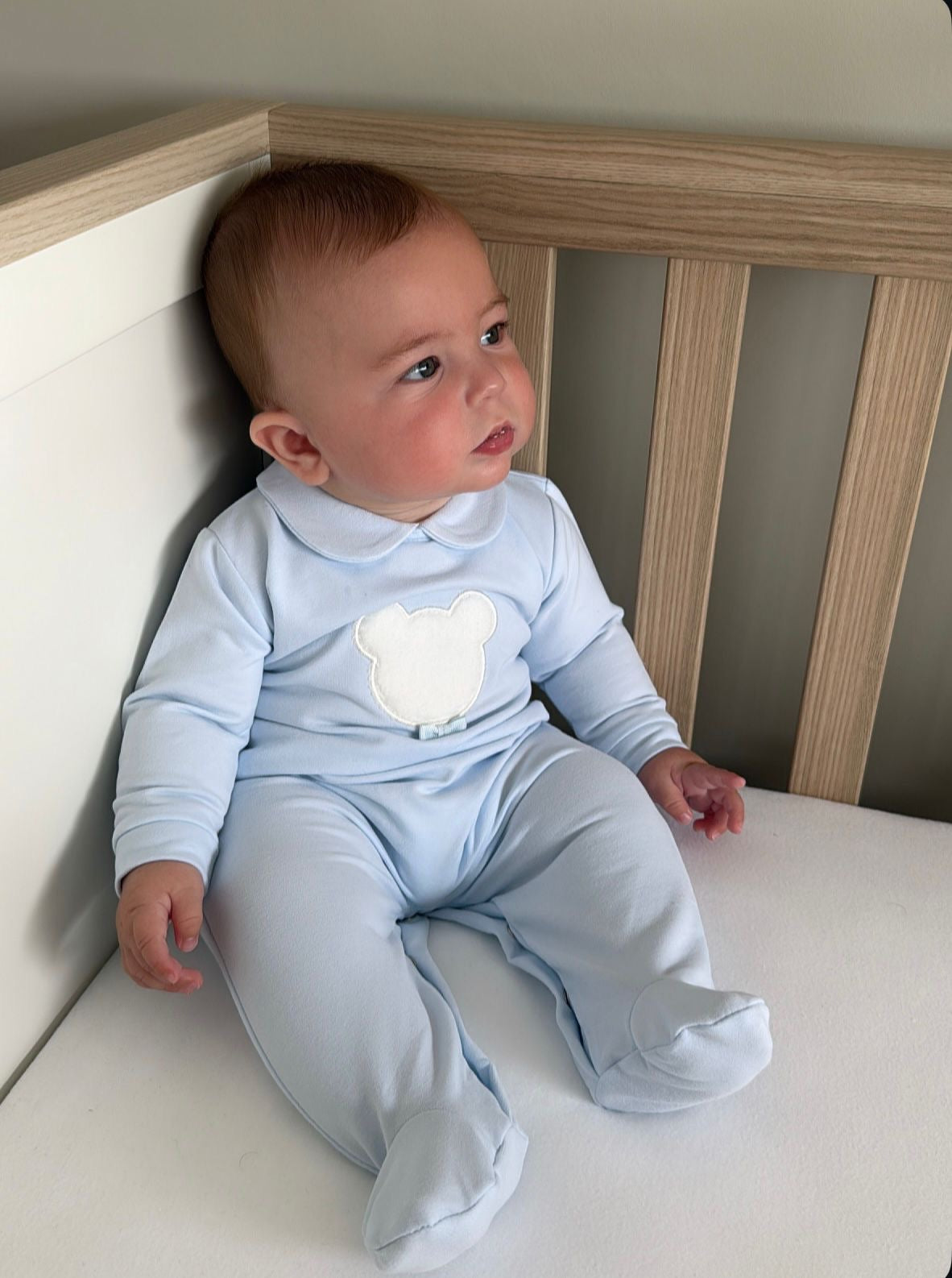 Blue Teddy Babygrow