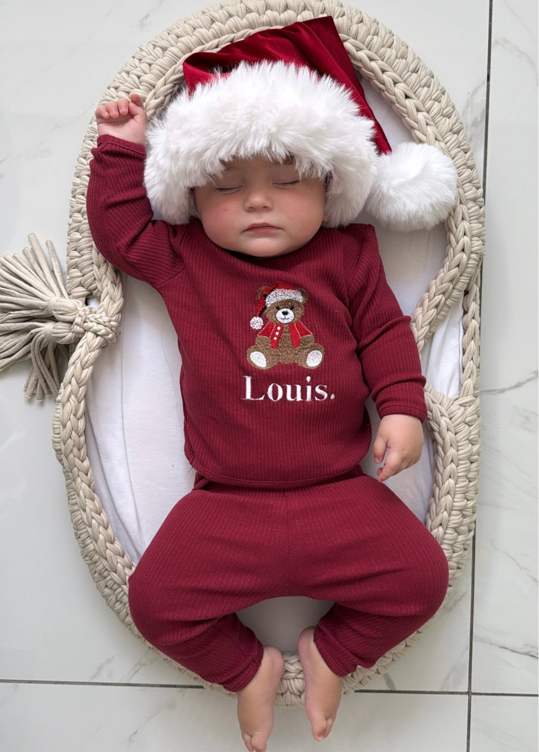 Christmas Festive Bear Ribbed Tracksuit