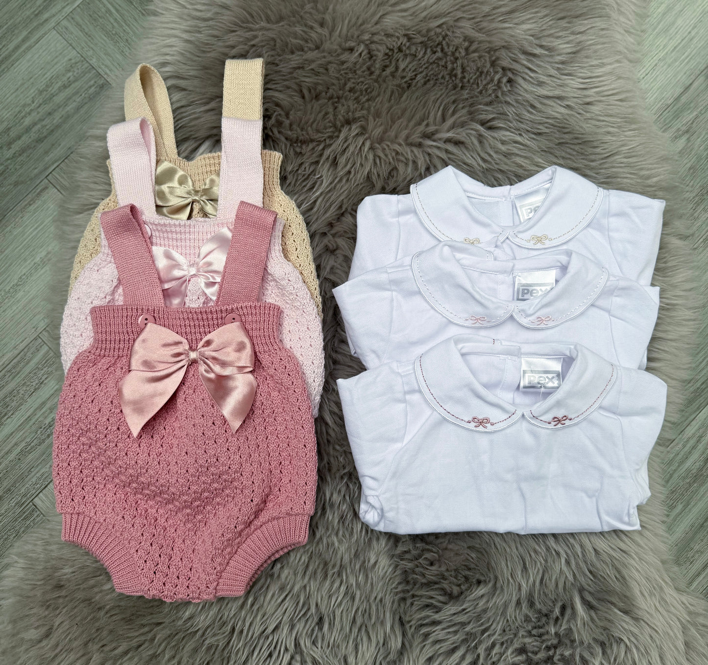Beige Bow Romper