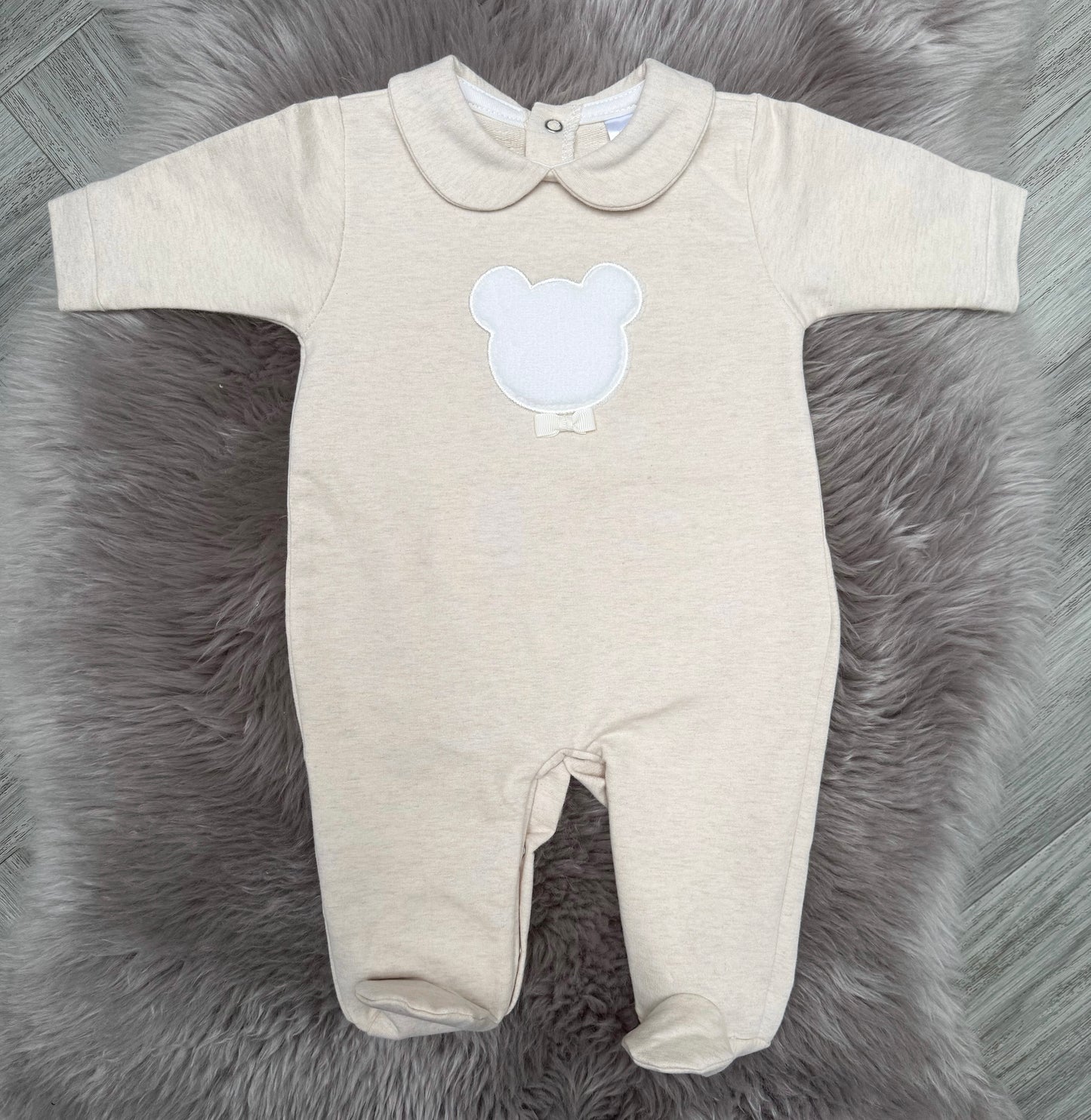 Beige Teddy Babygrow