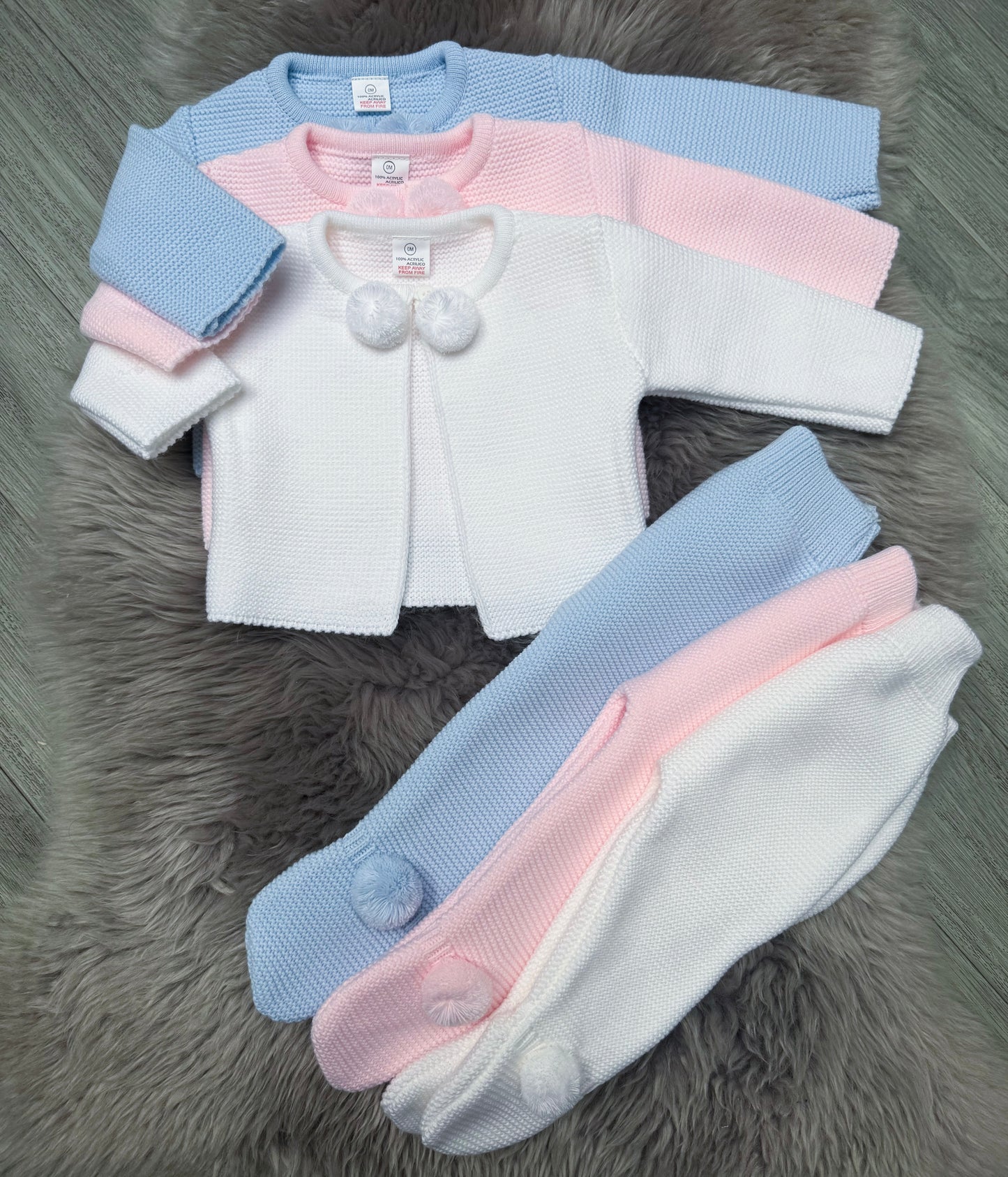 Blue Pom Pom 2 Piece