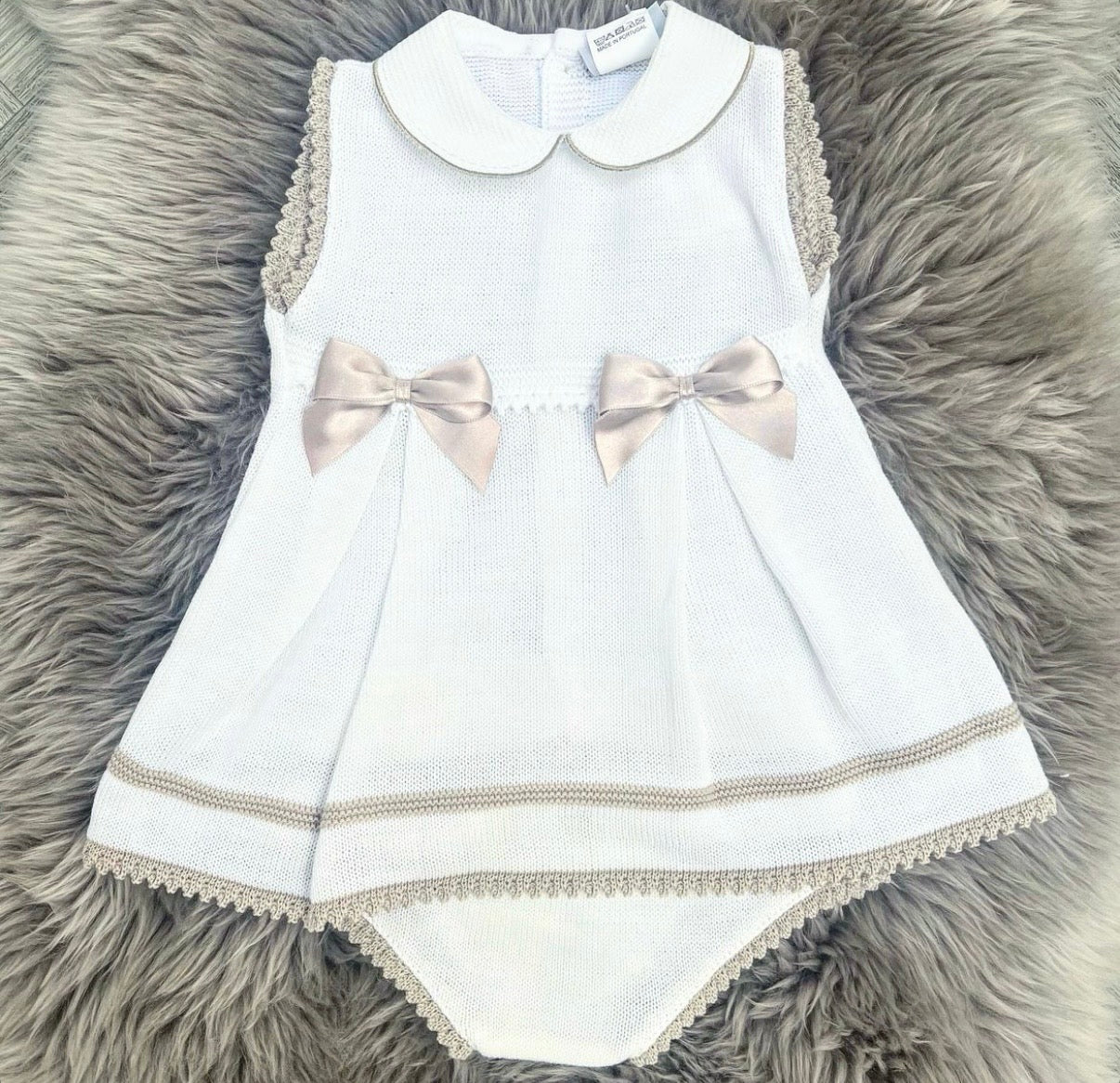 White and Biege 2 Piece