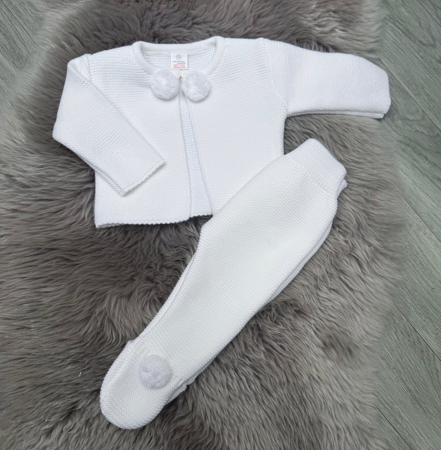 White Pom Pom 2 Piece