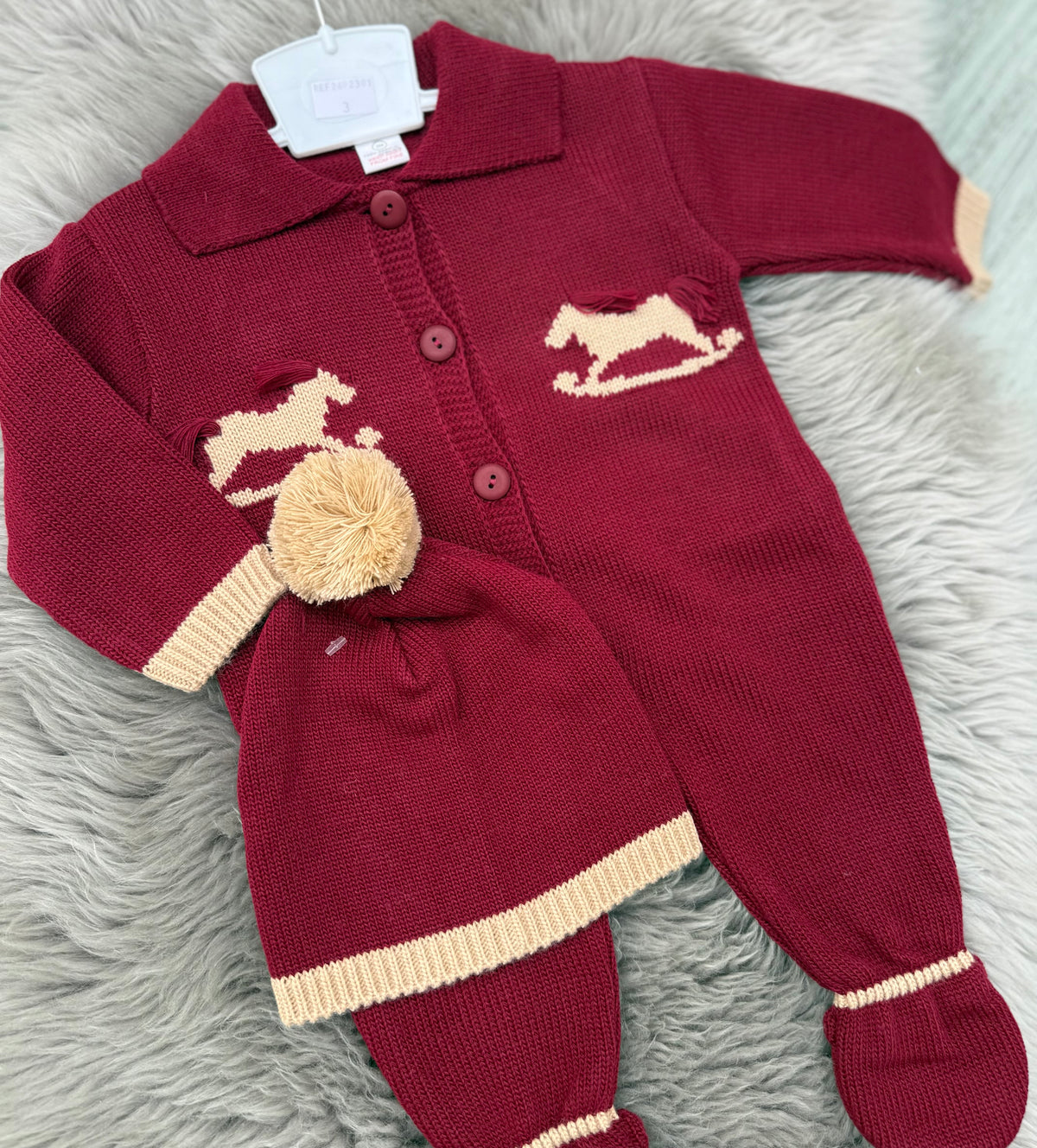 Burgundy Romper & Hat