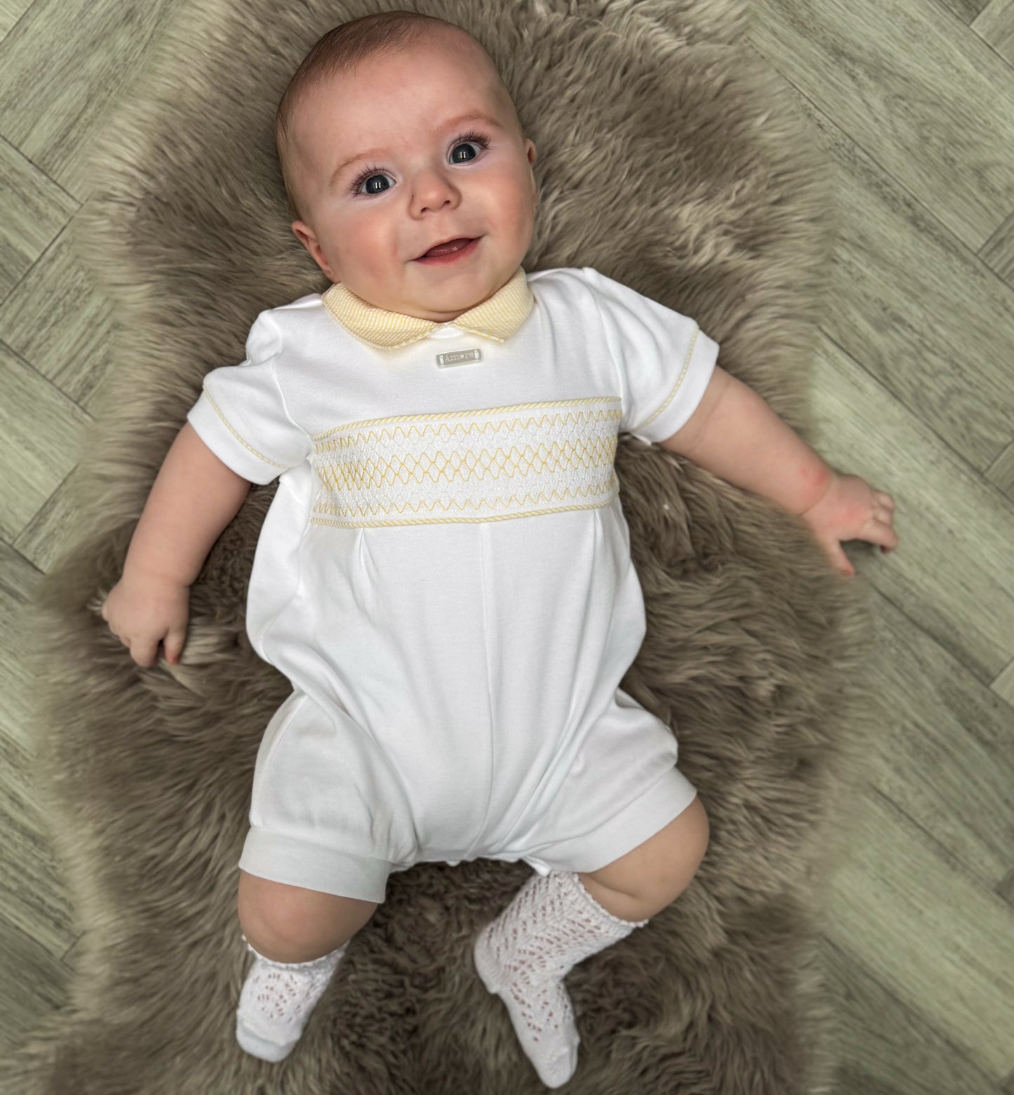 Lemon Smock Cotton Romper