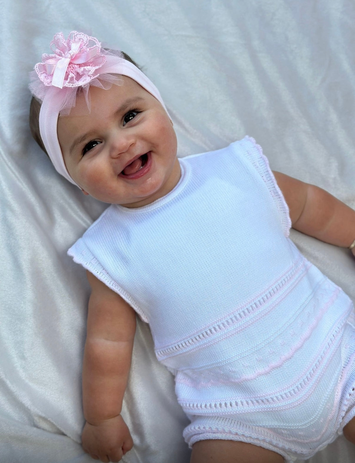 Pink & White Romper