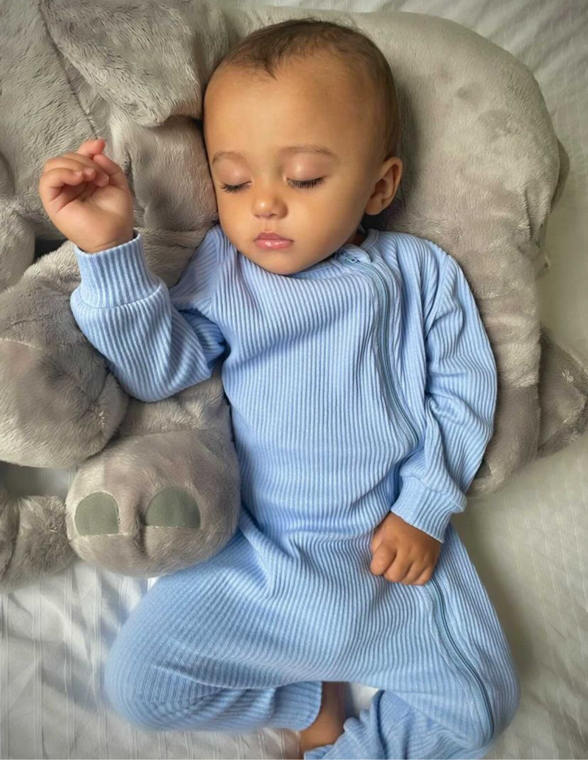 Powder Blue Zip Sleepsuit