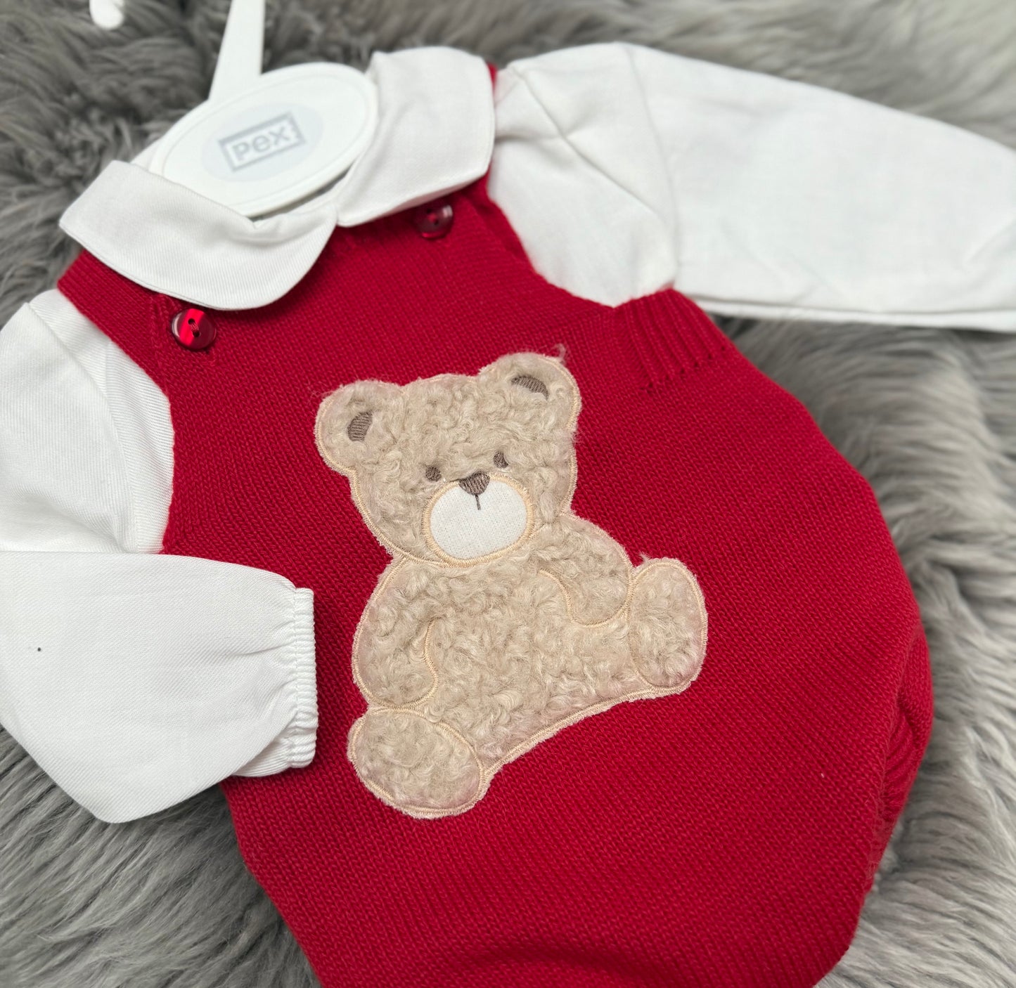 Boys Red Teddy Bear 2 Piece
