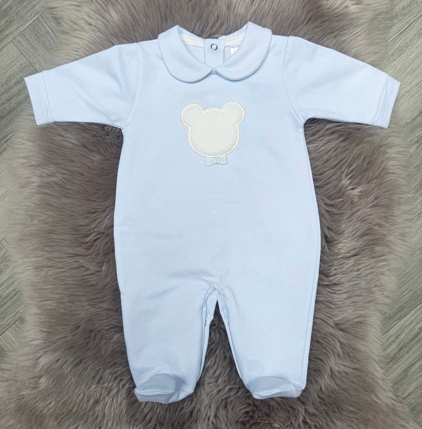 Blue Teddy Babygrow