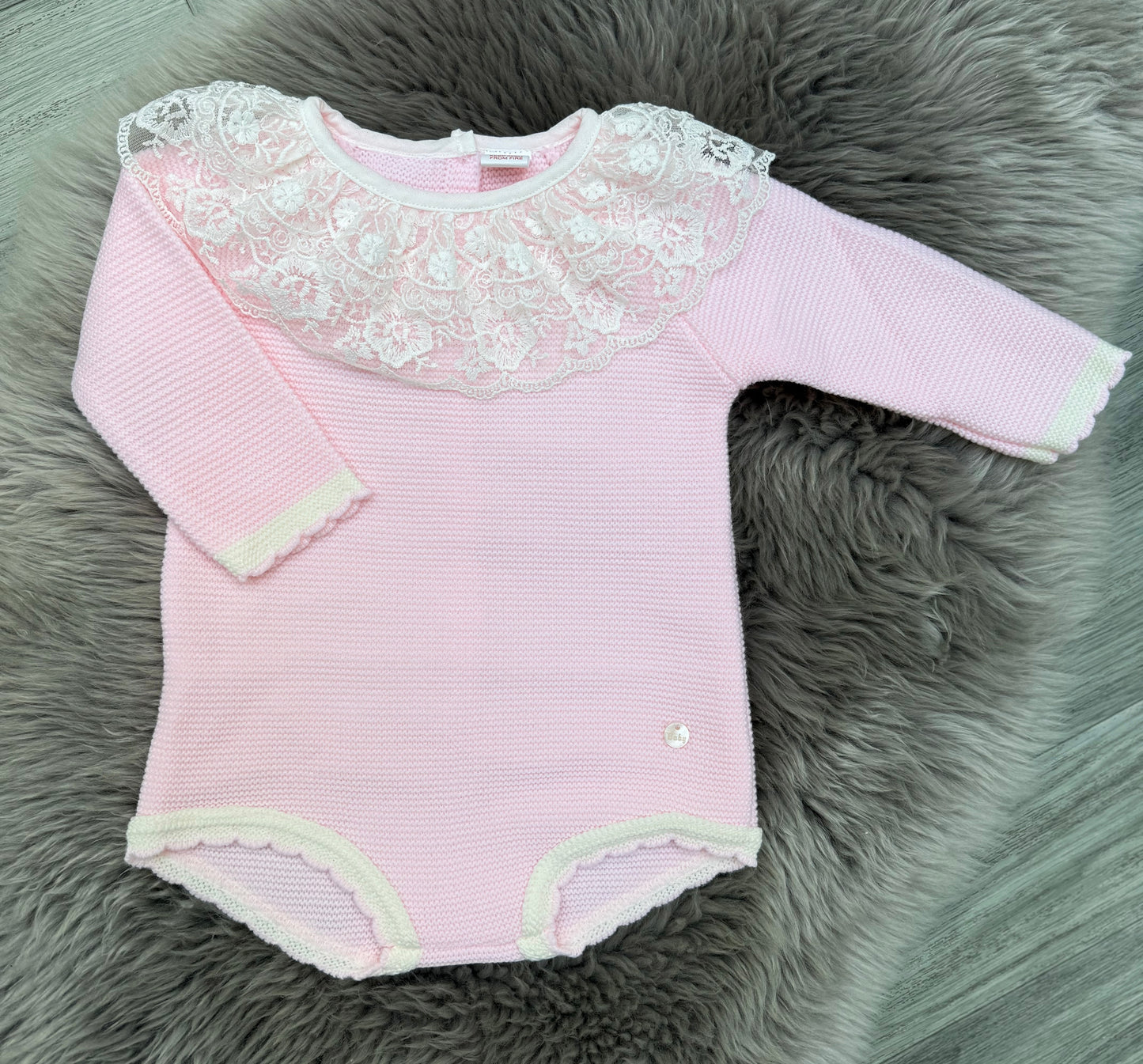 Pink Lace Romper