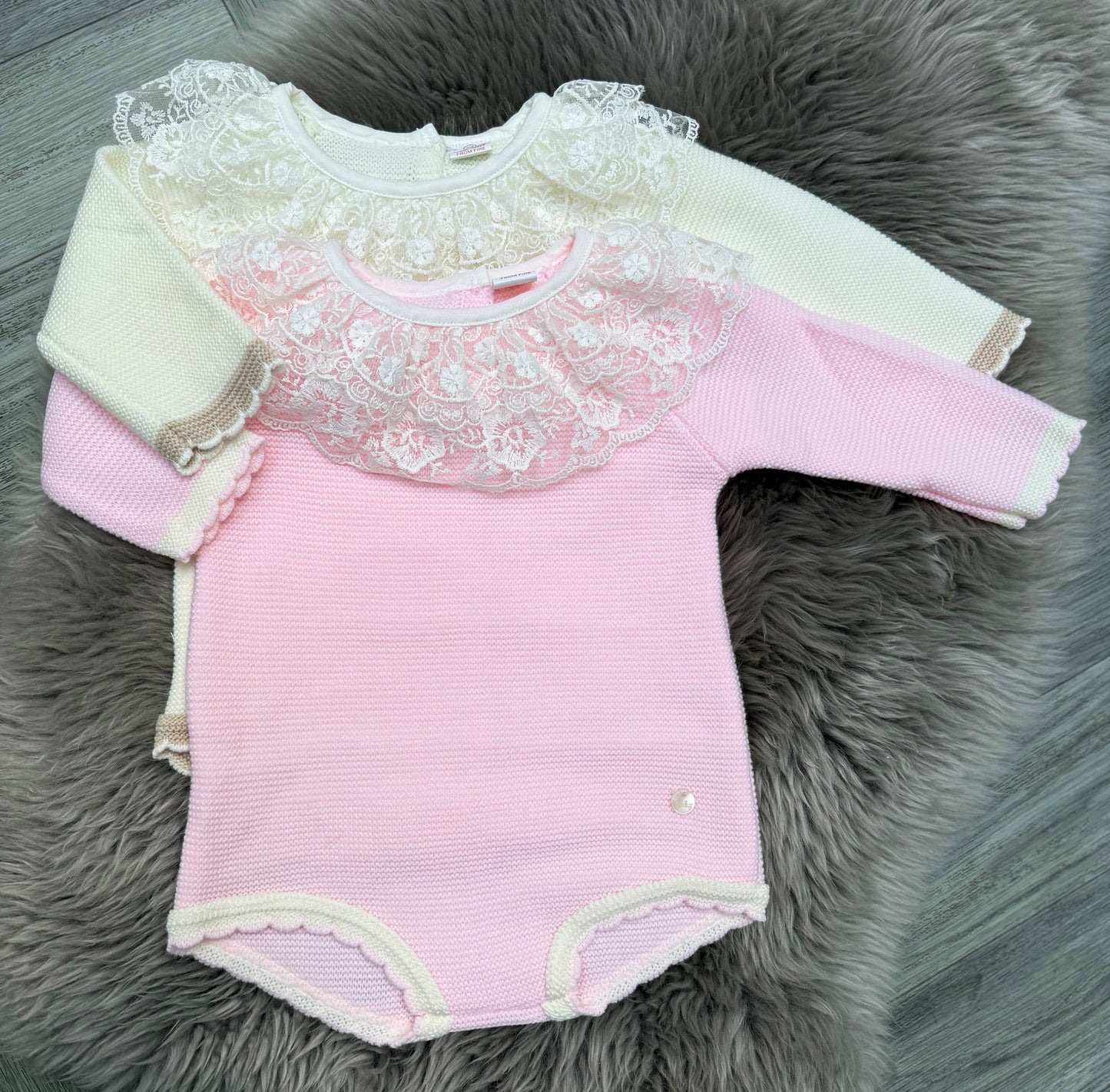 Cream Lace Romper