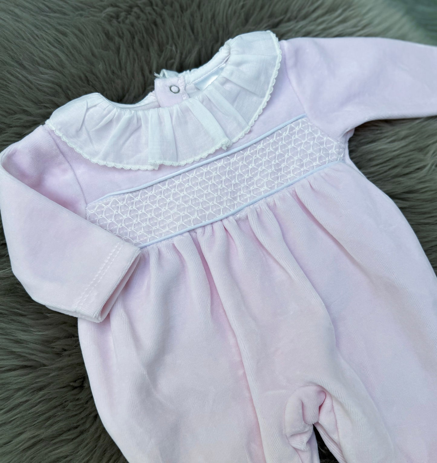Pink Smock Babygrow