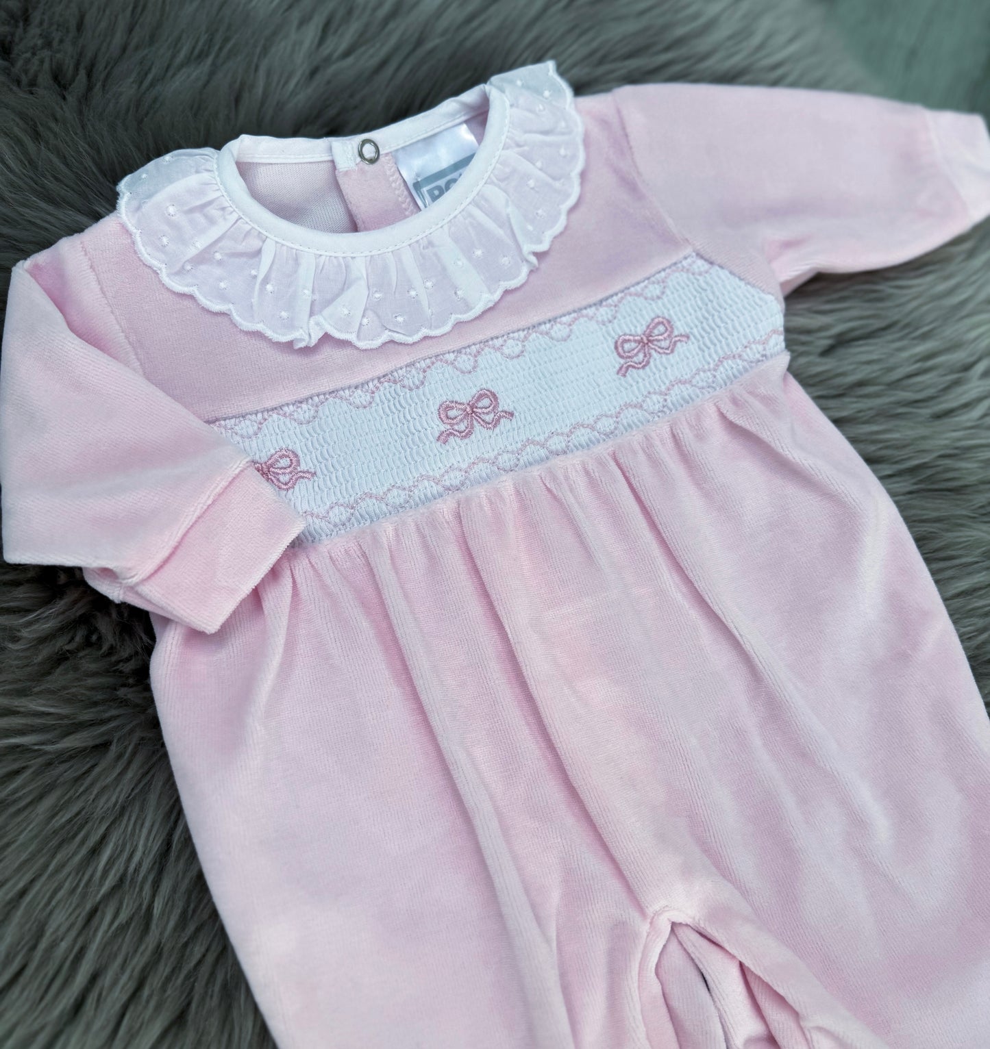 Pink Bow Babygrow