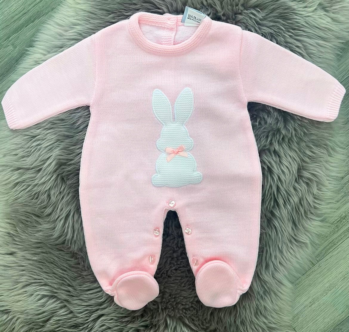Pink Bunny Babygrow