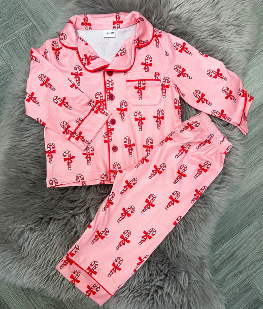 Pink Candy Cane PJs