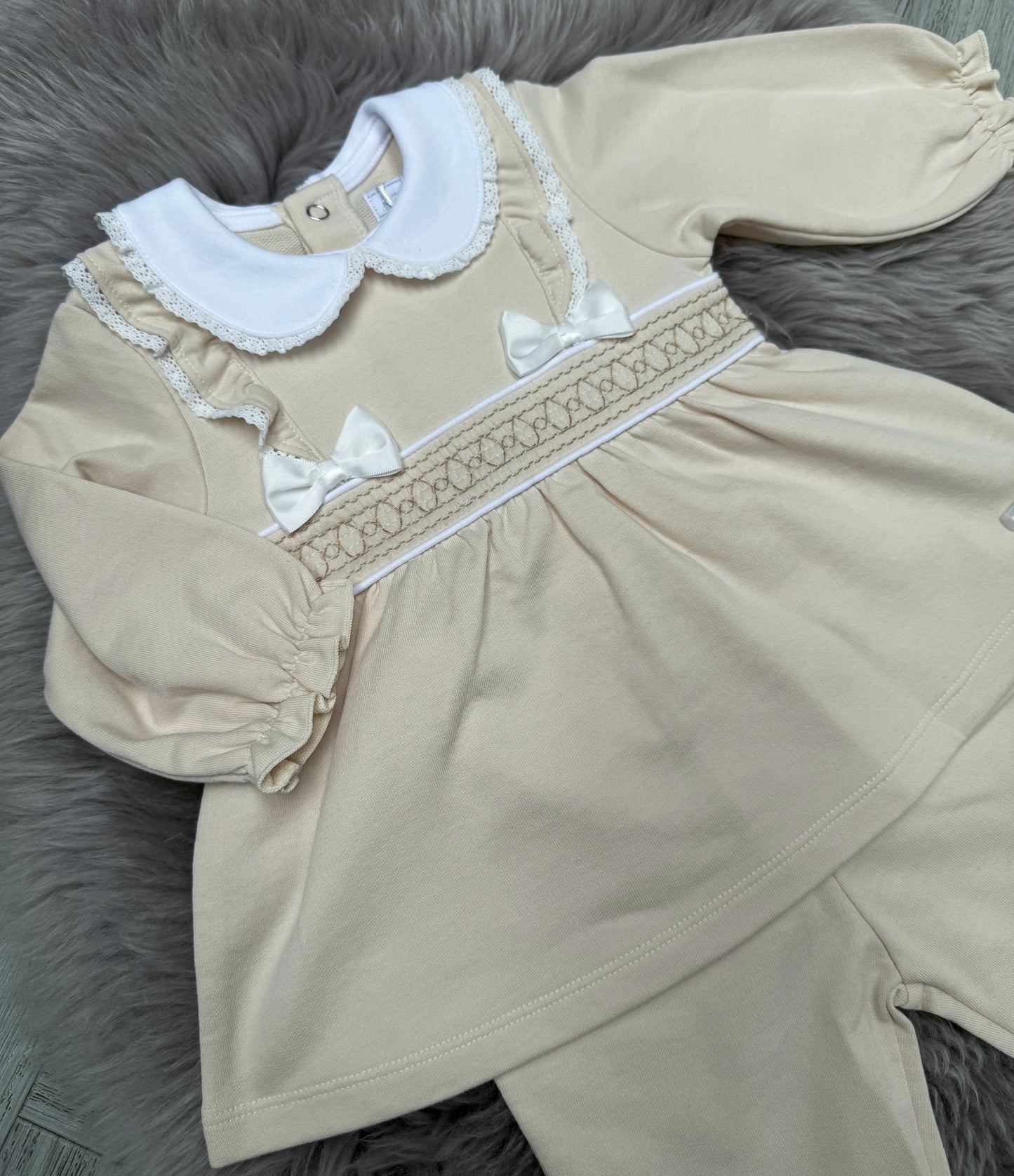 Beige Bow Tracksuit