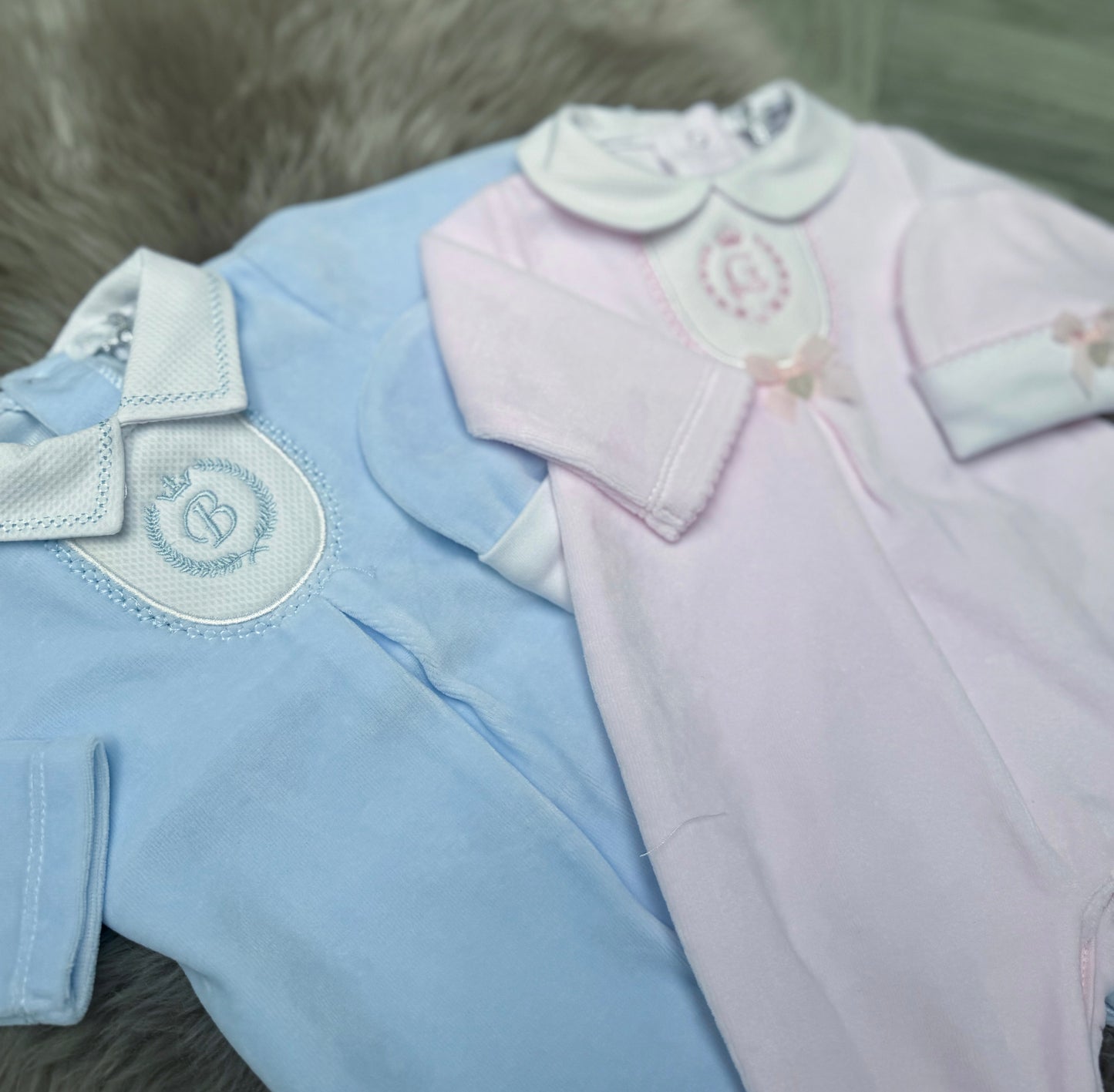 Pink Velour 3 Piece
