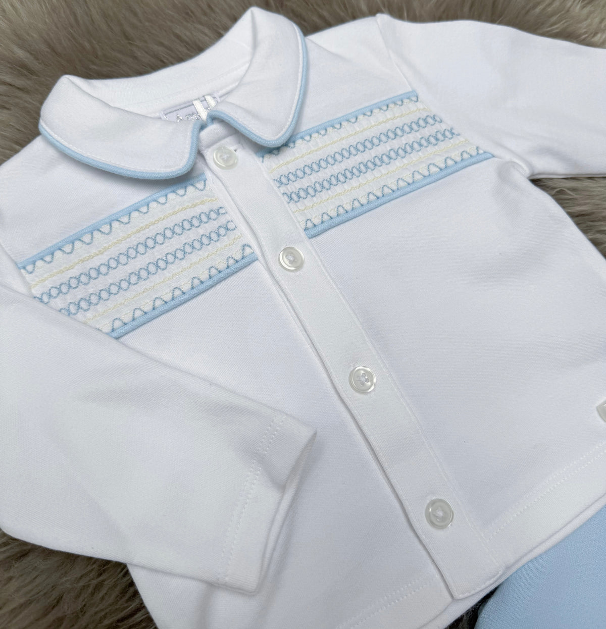 Blue&White Smock Set