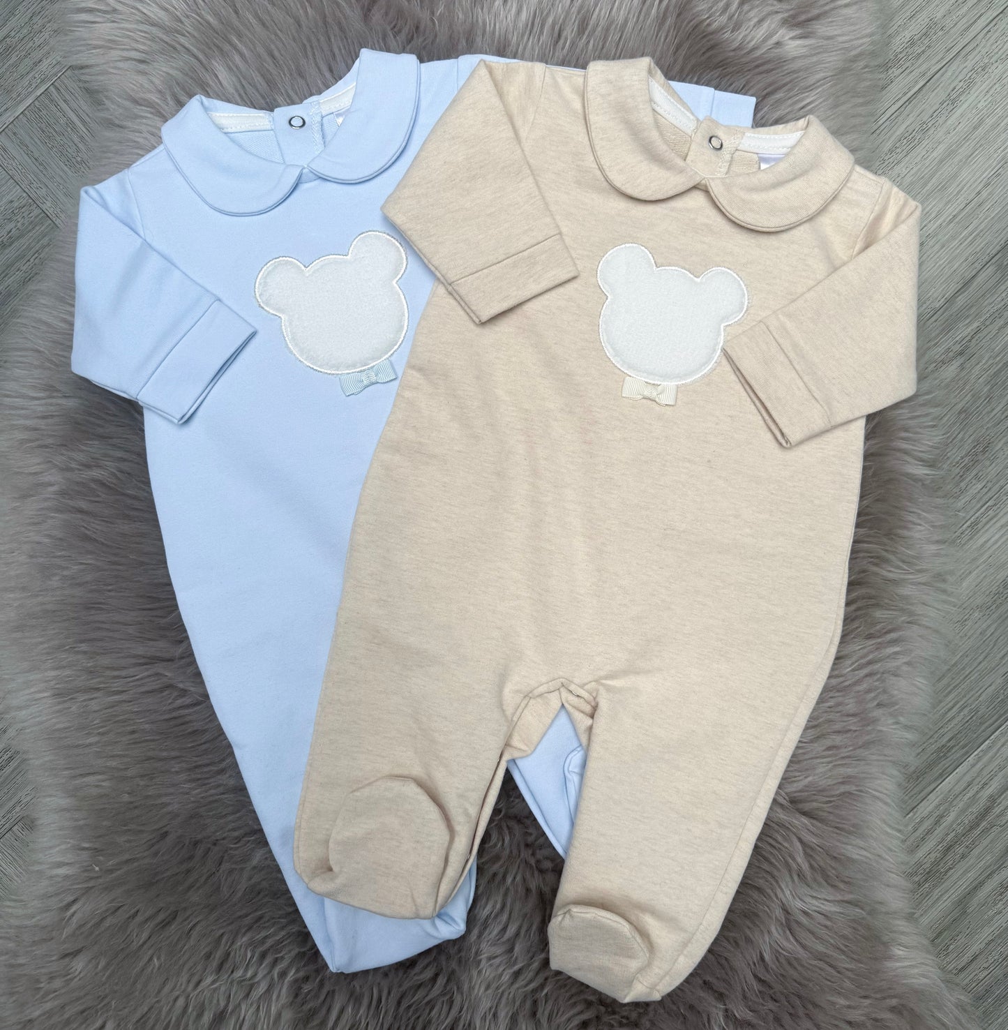 Beige Teddy Babygrow