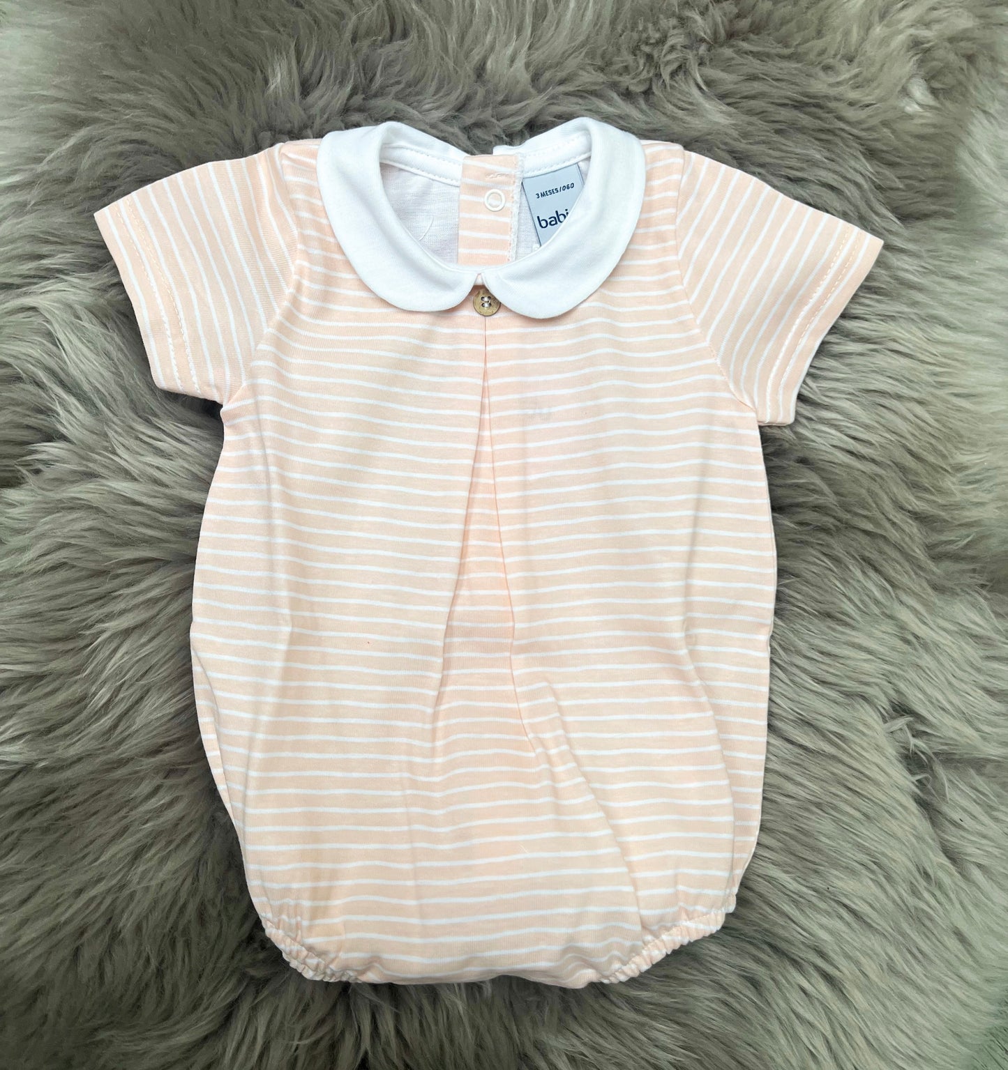Peach Stripe Romper