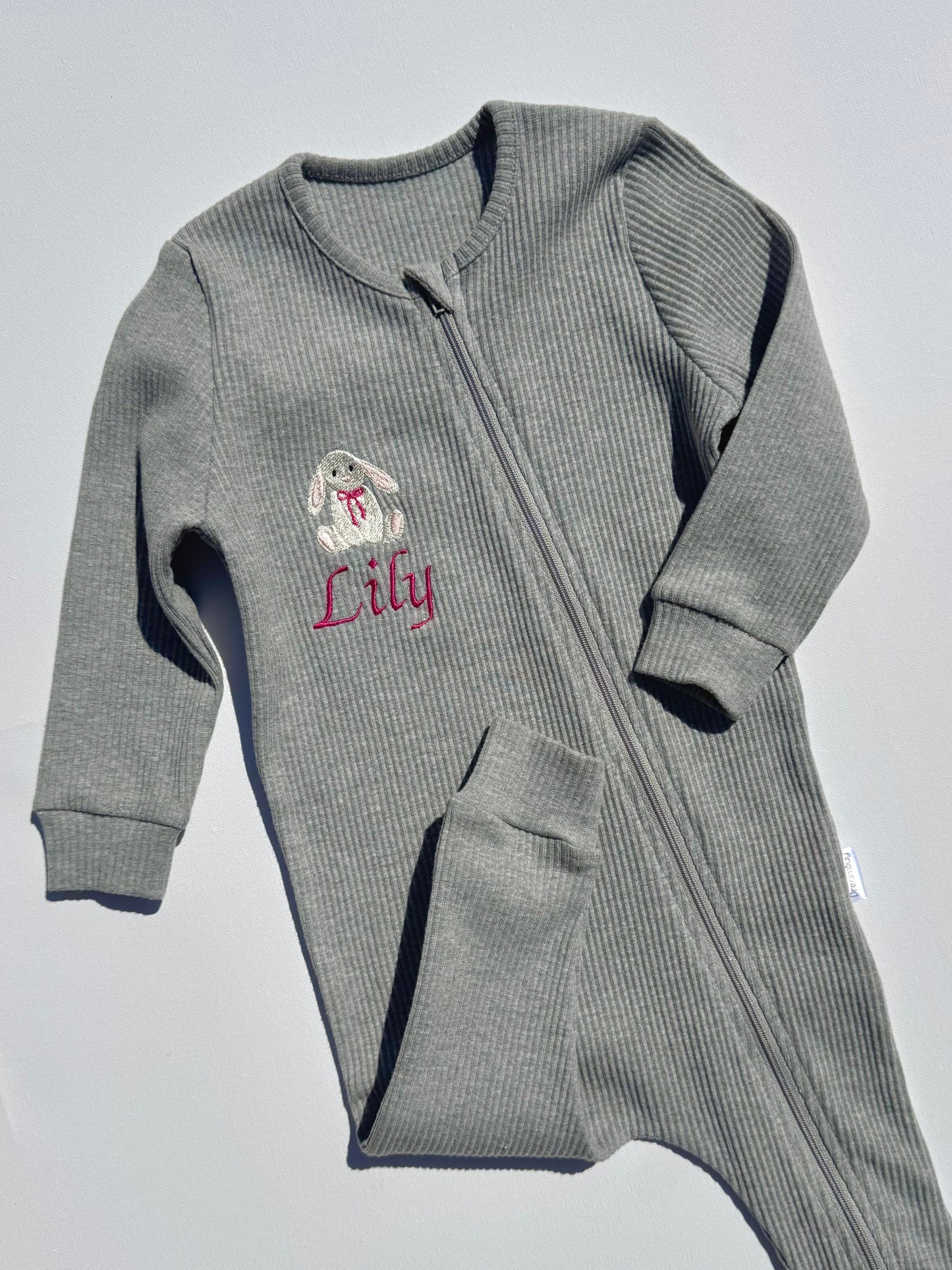 Bunny Theme Zip Romper