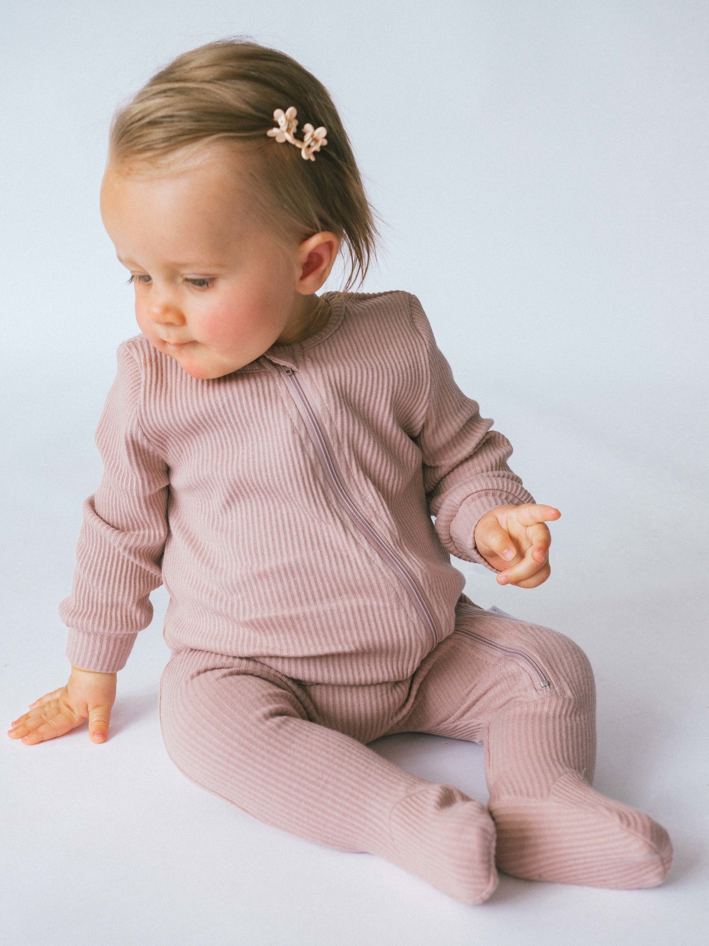 Velvet Mocha Zip Sleepsuit