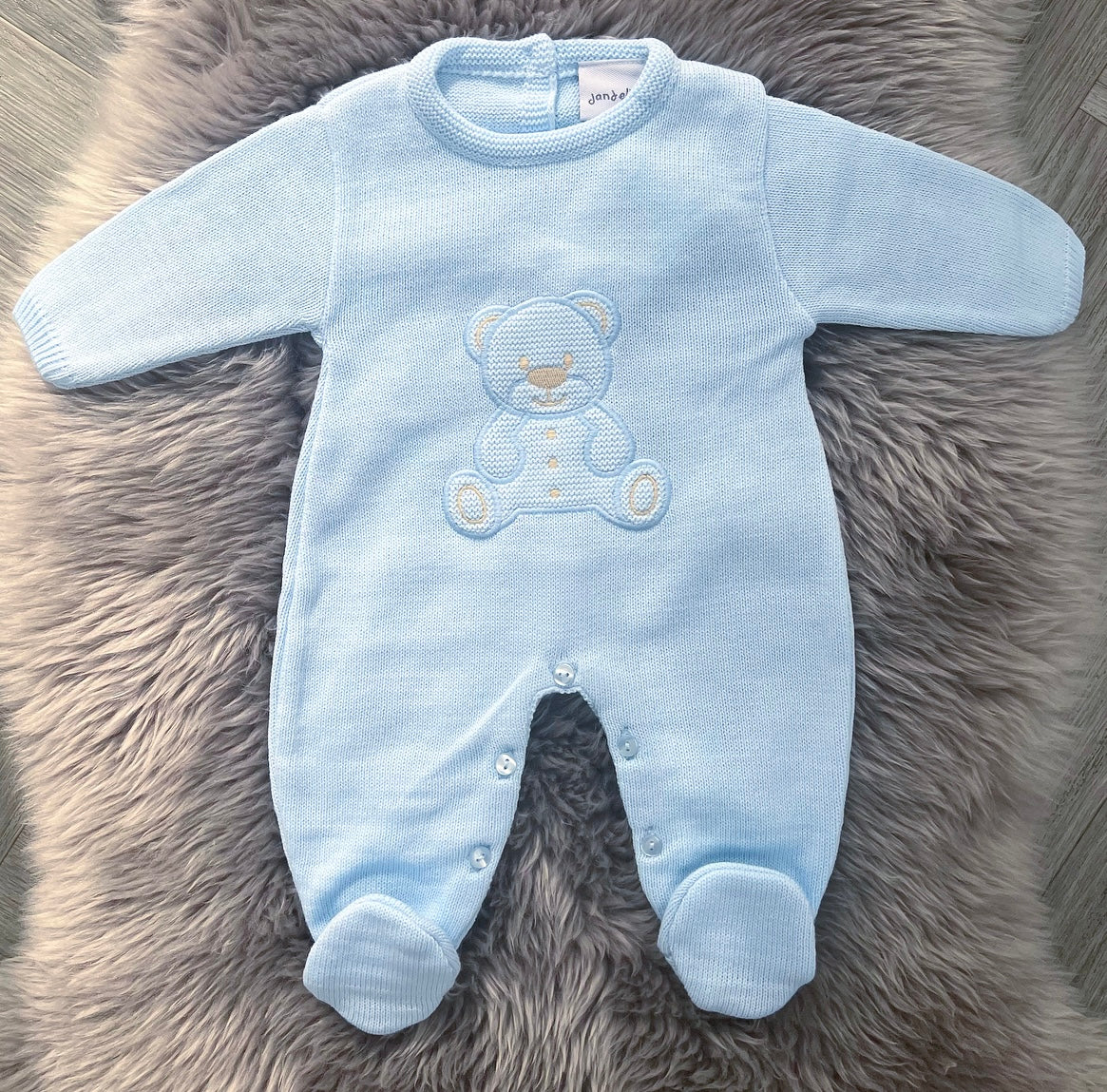 Blue Teddy Romper