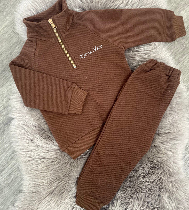 Walnut Fleeced Tracksuit