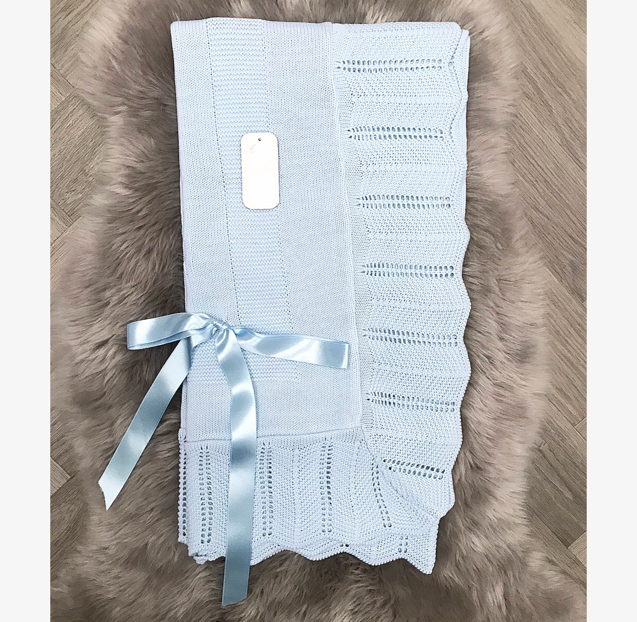Blue Bow Blanket