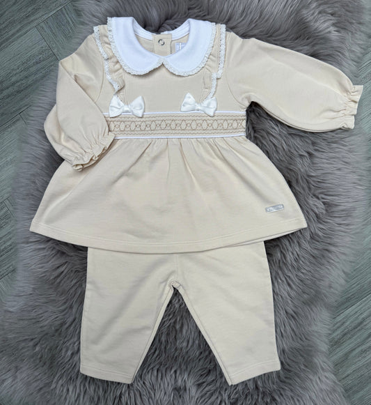 Beige Bow Tracksuit