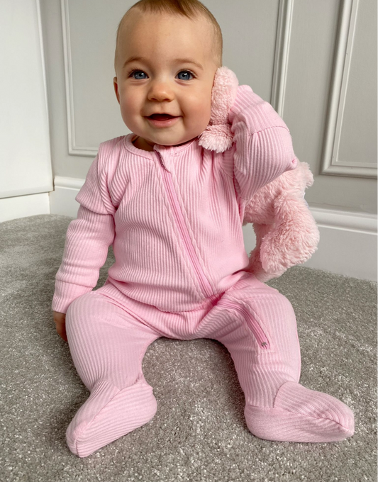 Sweet Pink Zip Sleepsuit