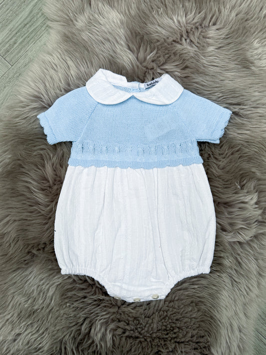 Blue & White Romper