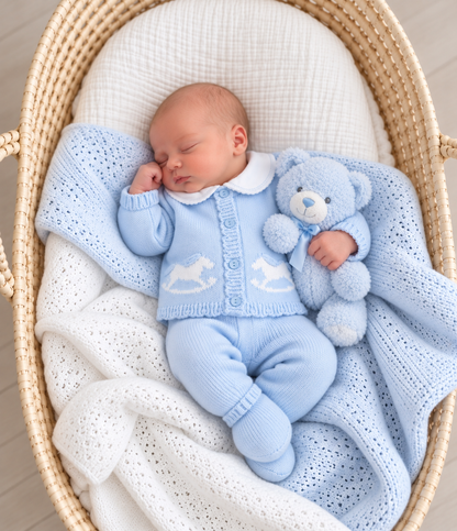 Blue Rocking Horse 3 Piece