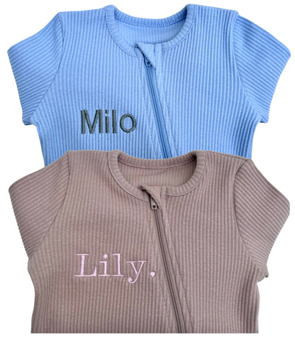 Velvet Mocha Zip Sleepsuit