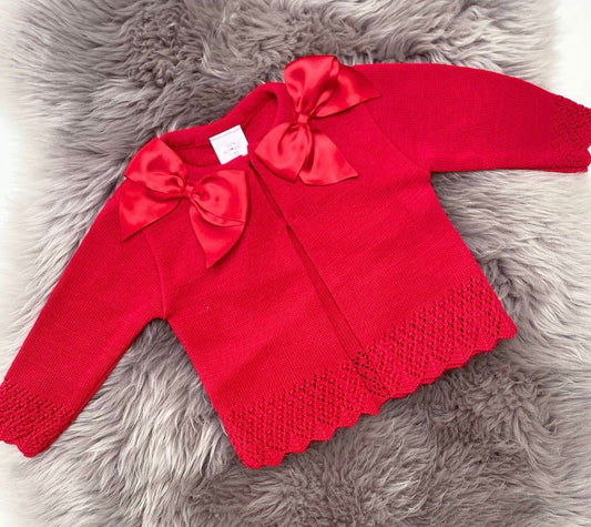 Red Bow Cardigan