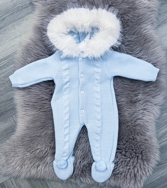 Blue Pramsuit With Fur