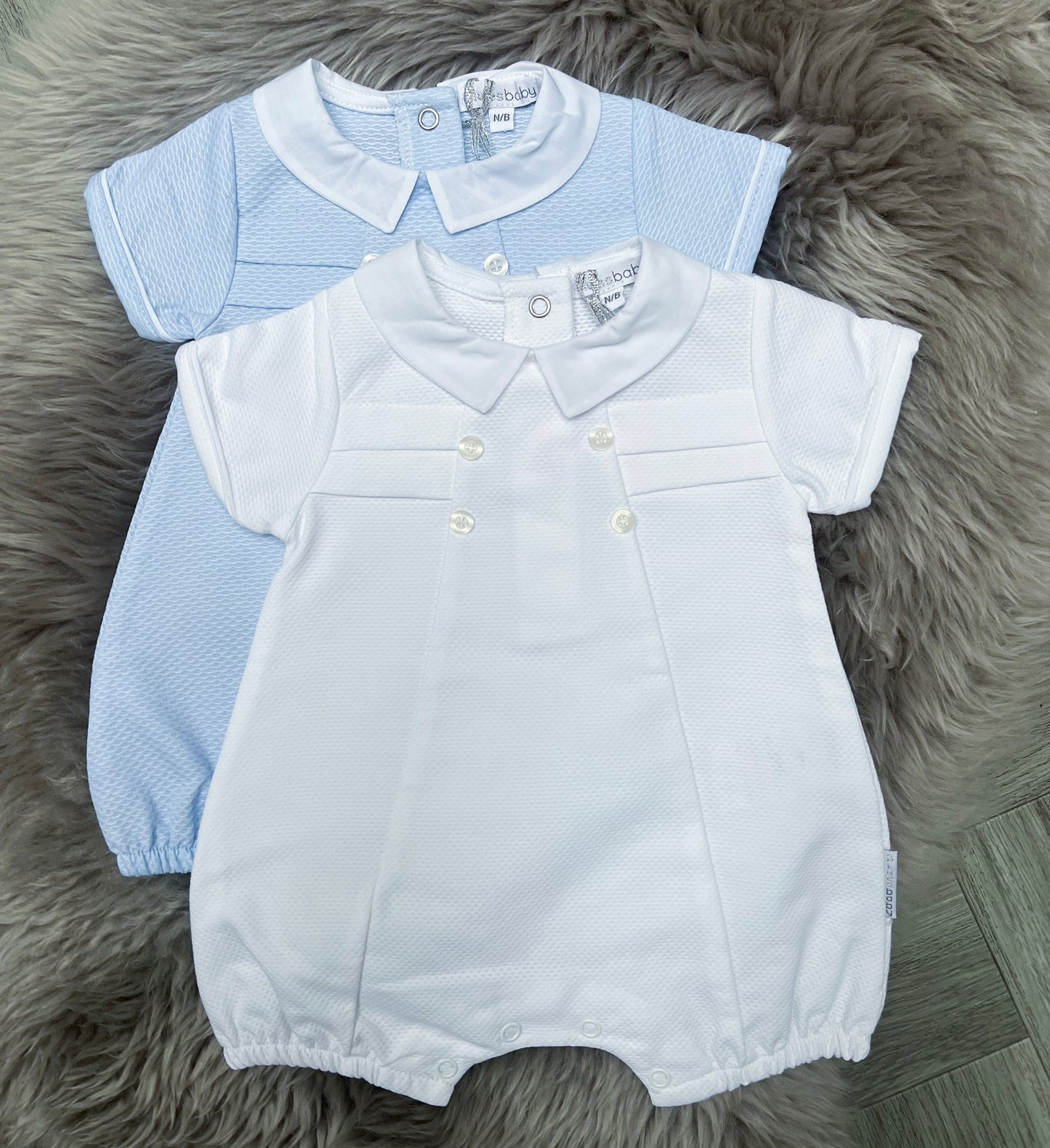 Blue pique Nani romper