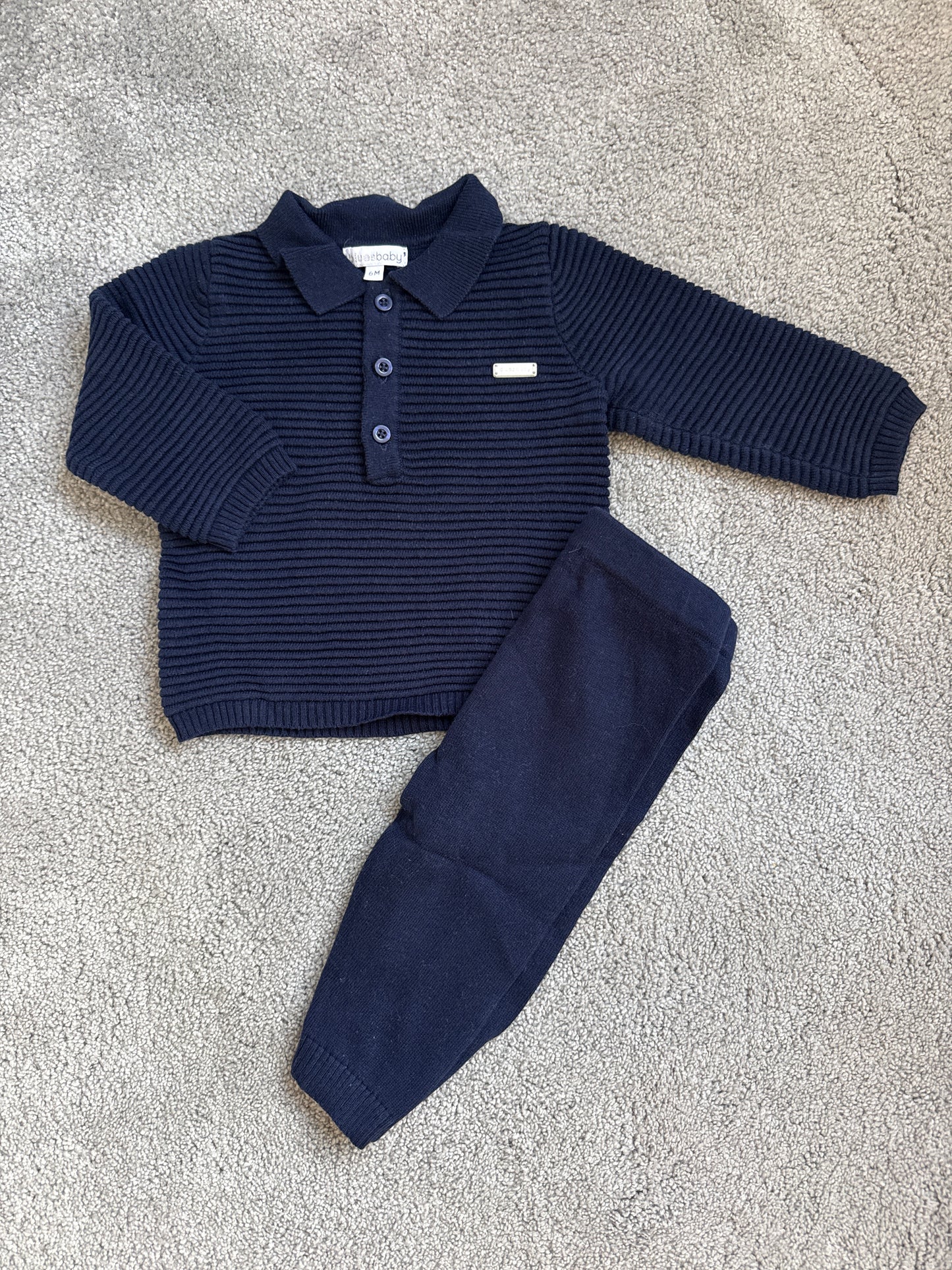 6m navy blues baby knit