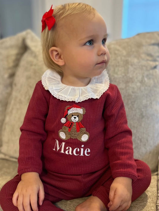 Christmas Festive Bear Red