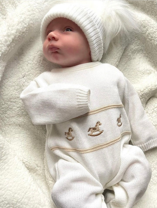 White Rocking Horse Babygrow