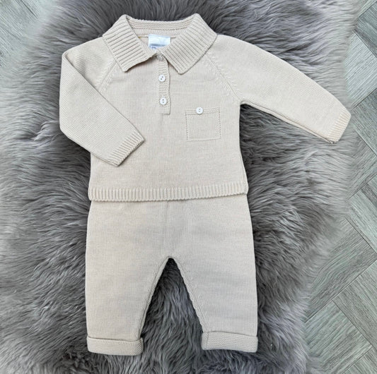 Beige Polo Set