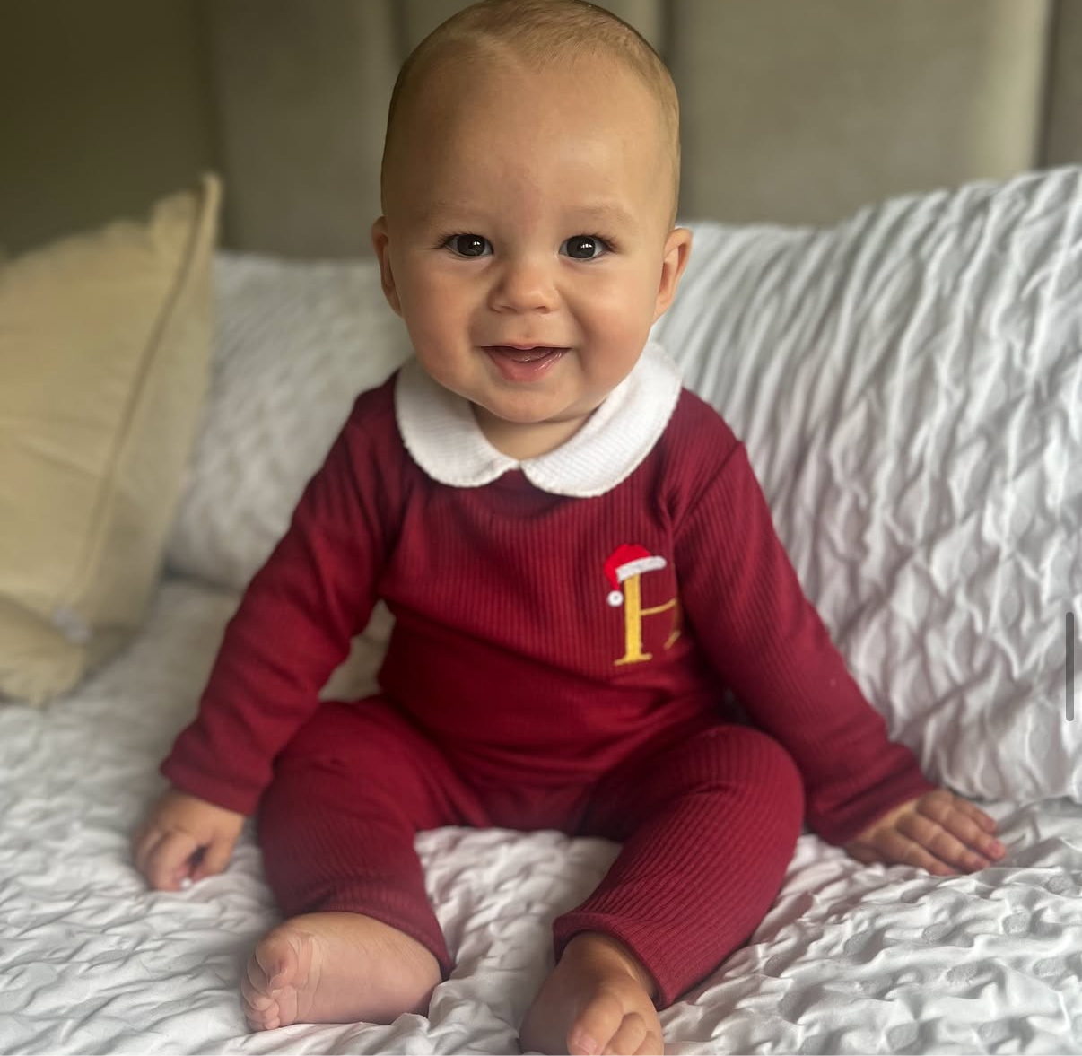 Christmas Santa Hat Ribbed Tracksuit