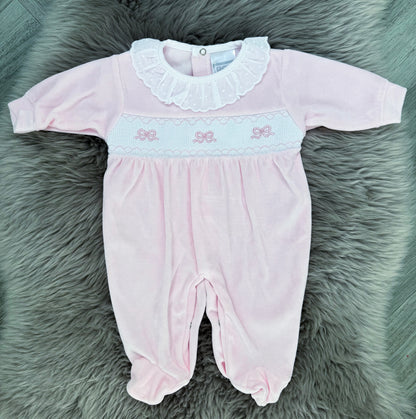 Pink Bow Babygrow
